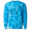 Unisex Midweight Tie-Dyed Crewneck Sweatshirt Thumbnail